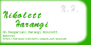 nikolett harangi business card